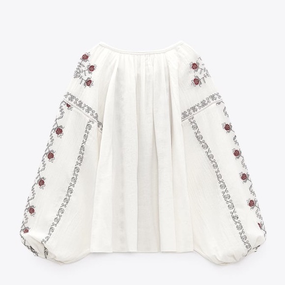 Zara embroidered blouse - Picture 6 of 8